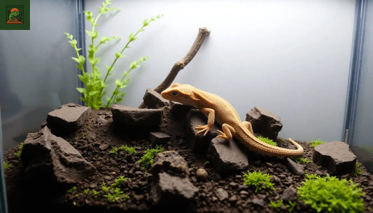 Terrarium with gecko