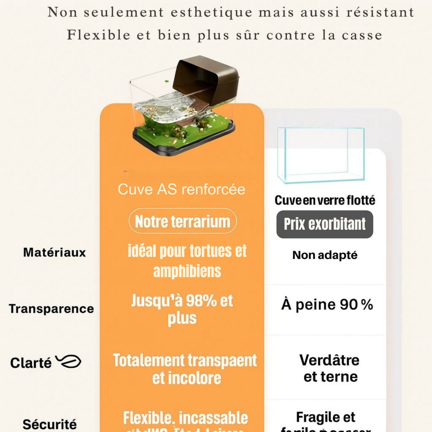 Terrarium pour Tortue – Vivarium Amphibie