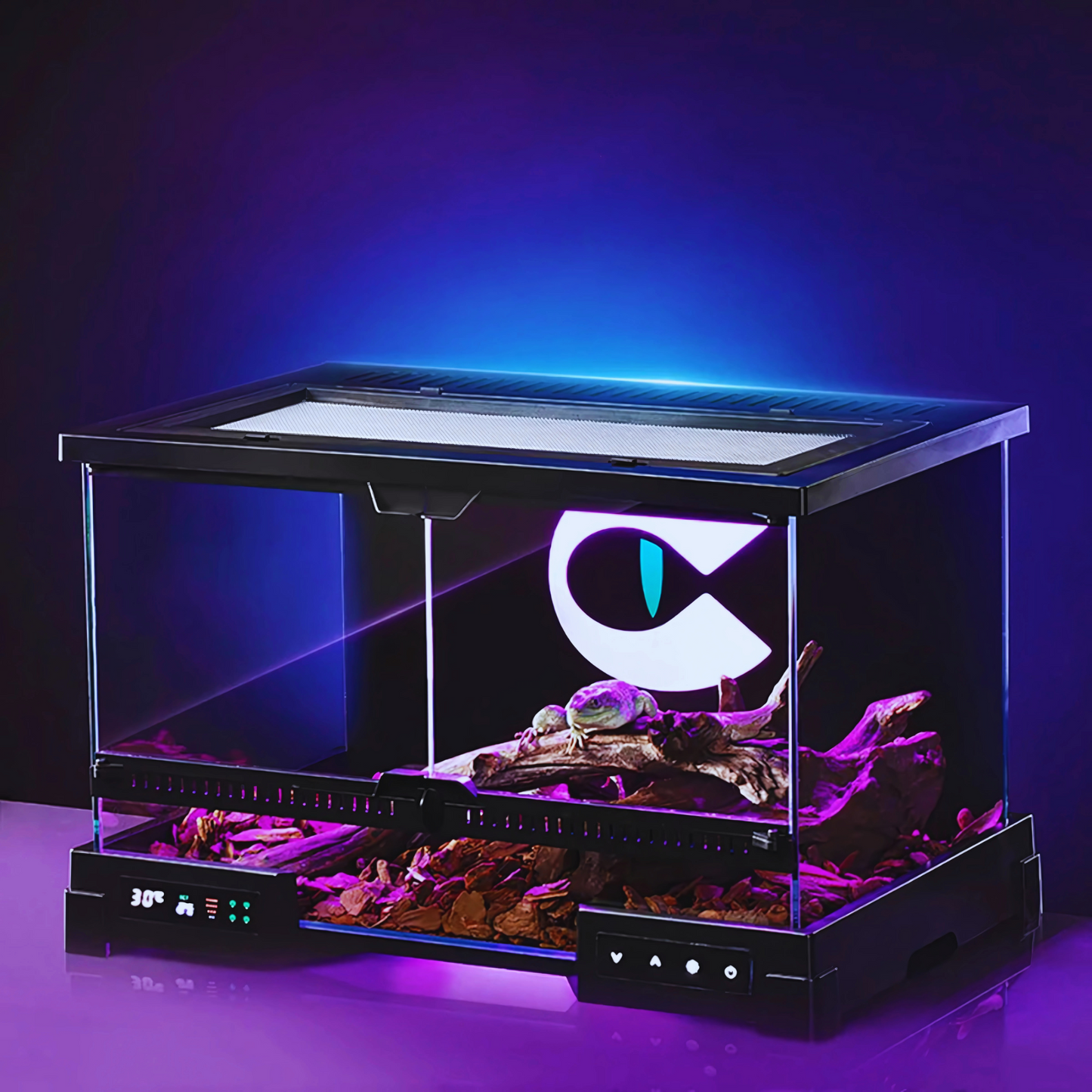 Terrarium en Verre Intelligent – Habitat Futuriste & Premium