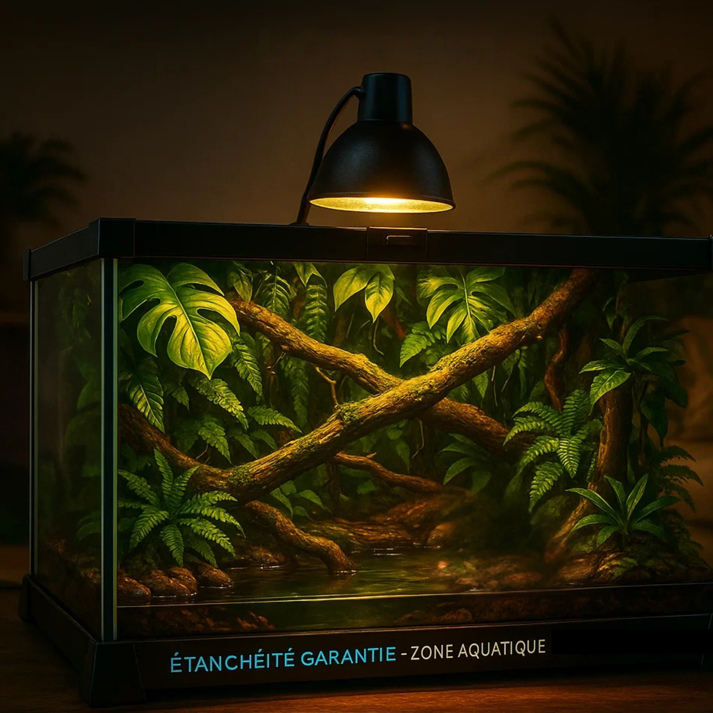 Terrarium avec Couvercle Coulissant (50 × 25 × 30 cm)