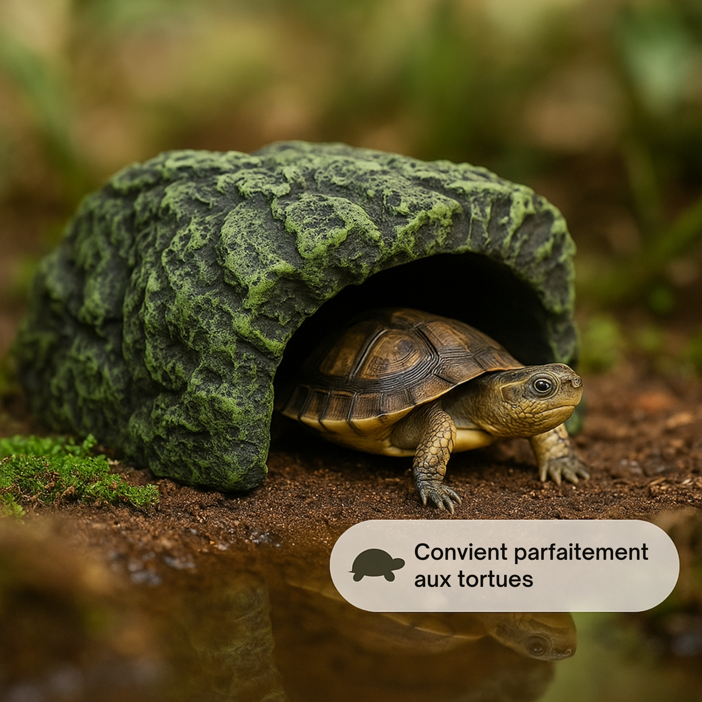 Grotte en Résine pour Terrarium – Cachette Roche Naturelle