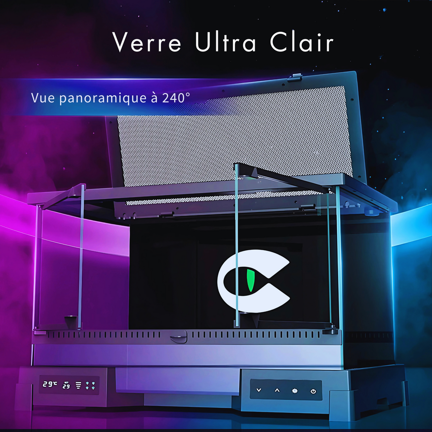 Terrarium en Verre Intelligent – Habitat Futuriste & Premium