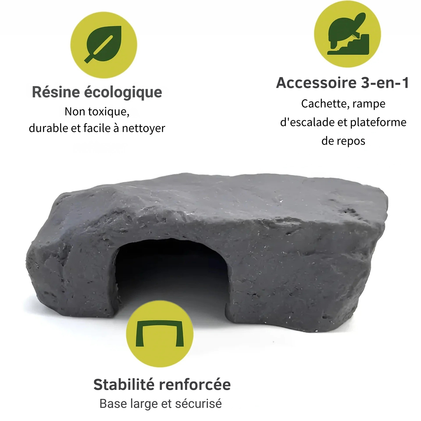 Accessoire Terrarium – 3-en-1 cachette, repos et escalade