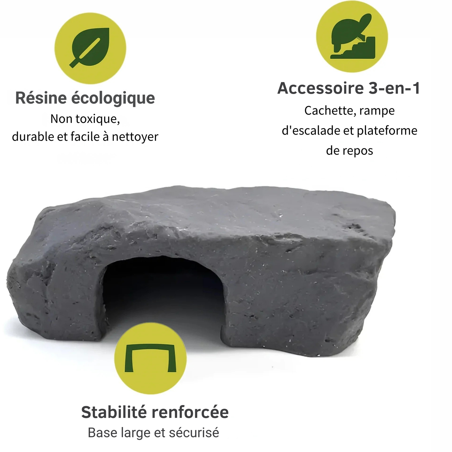 Accessoire Terrarium – 3-en-1 cachette, repos et escalade