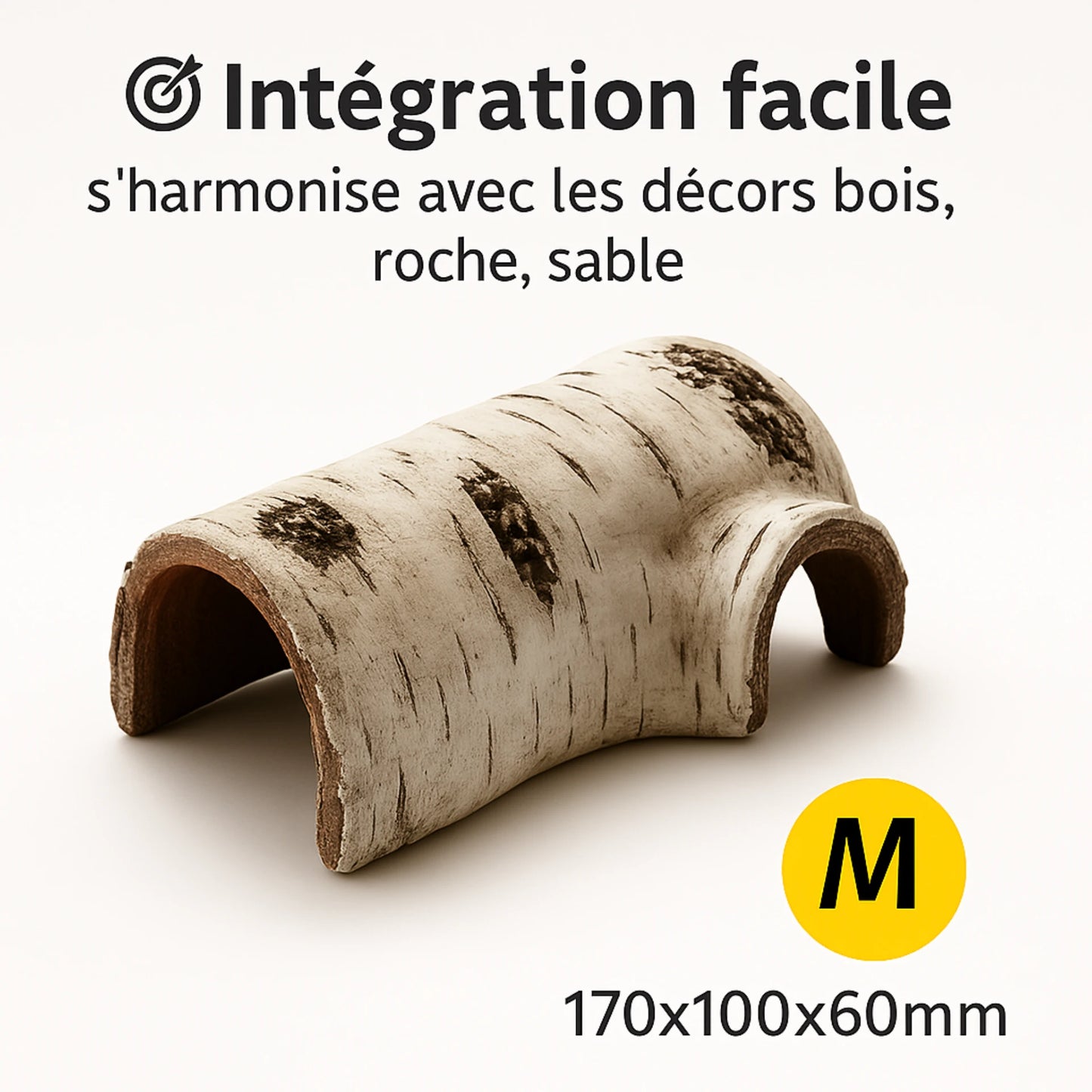 Abri Naturel pour Terrarium – Cachette Tronc de Bois