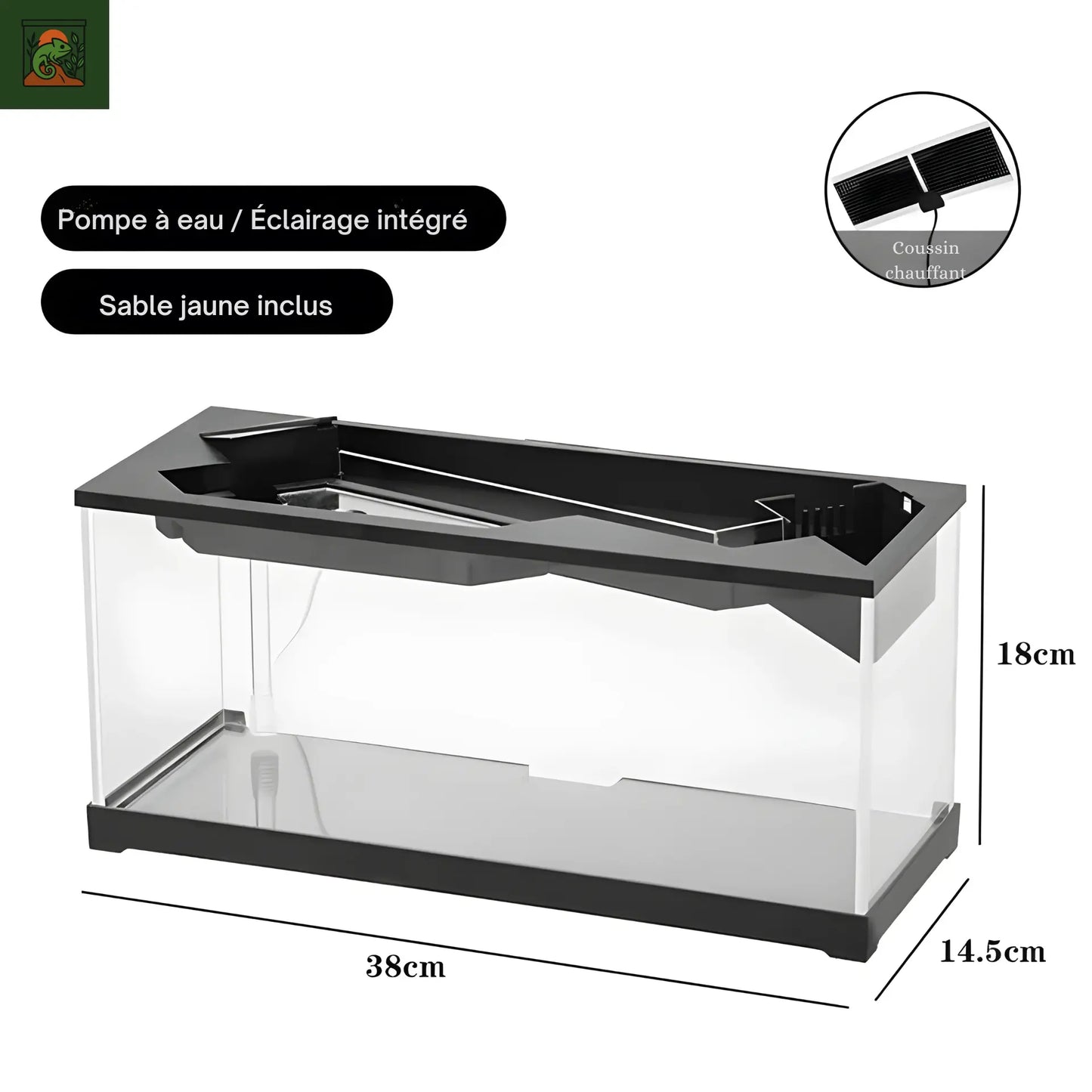 Aquaterrarium en acrylique moderne –Terrarium aquatique Kit tout-en-un