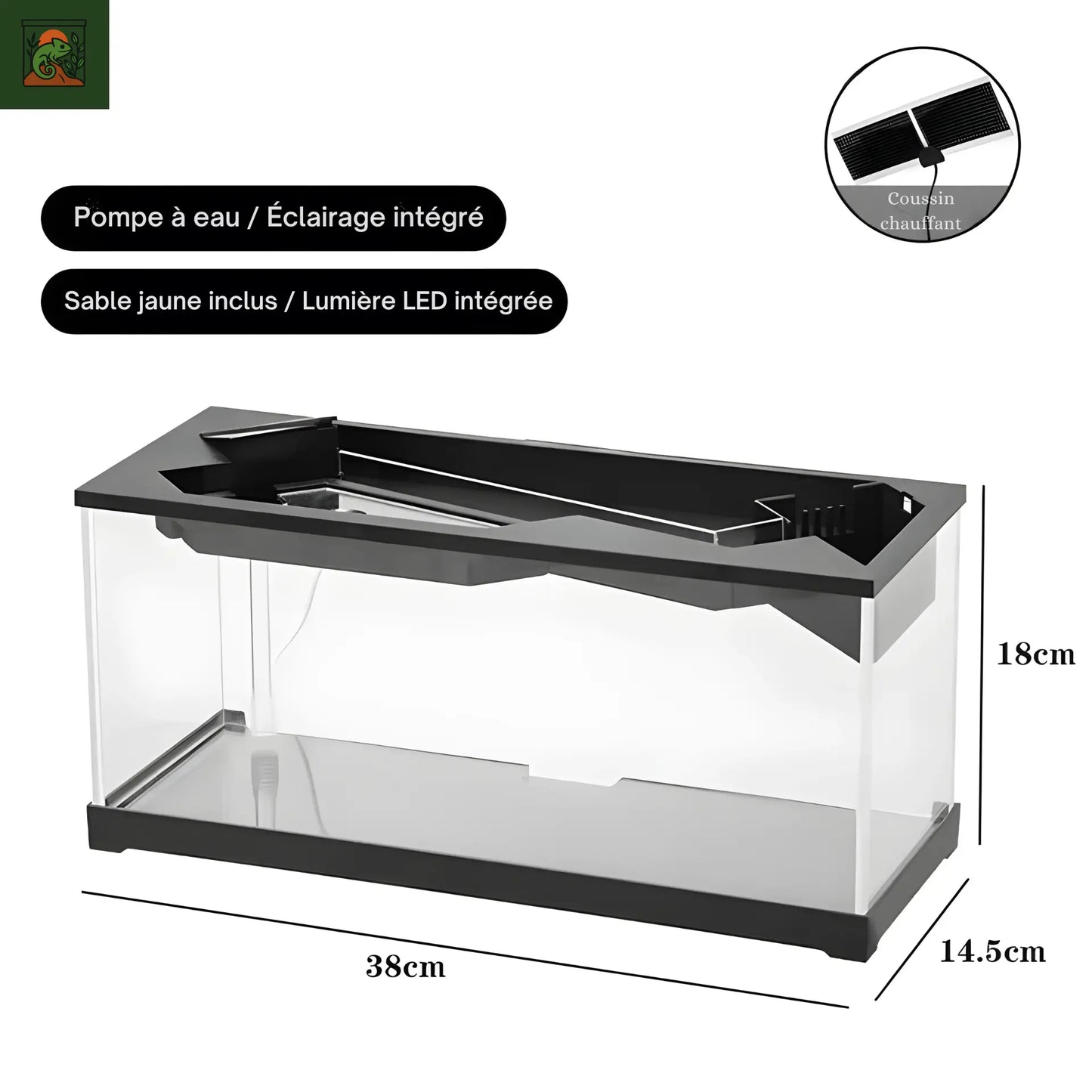 Aquaterrarium en acrylique moderne –Terrarium aquatique Kit tout-en-un