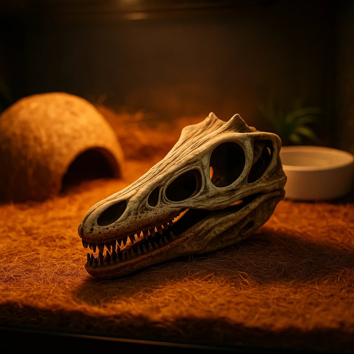 Crâne de Dinosaure en Résine pour Terrarium – Déco Fossile