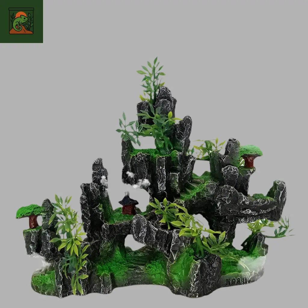 Décoration Terrarium Rocher Suspendu en Résine – Paysage Naturel - LeTerrarium