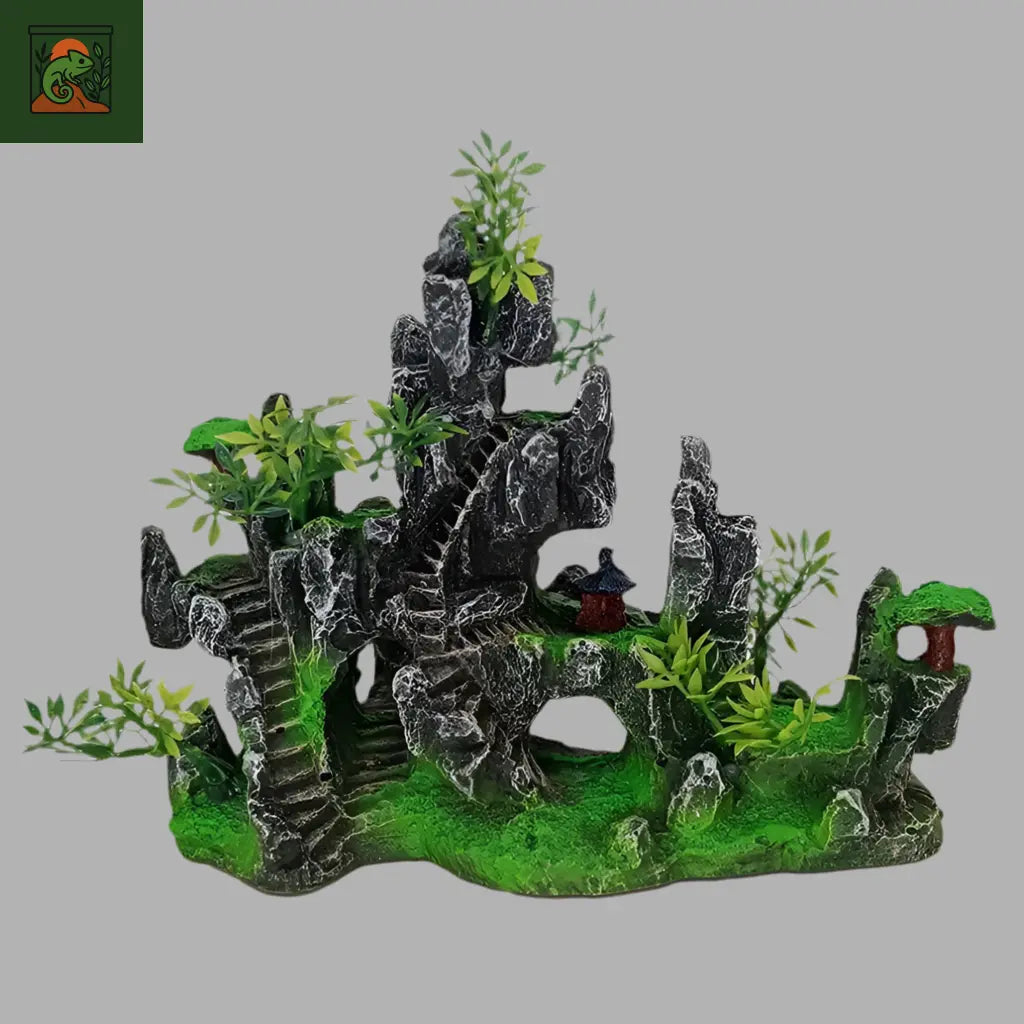 Décoration Terrarium Rocher Suspendu en Résine – Paysage Naturel - LeTerrarium