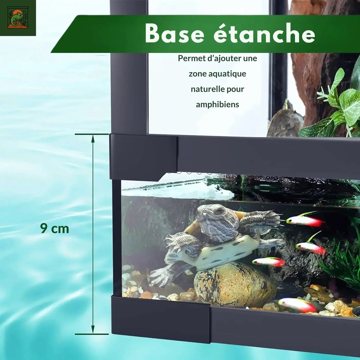 Grand Terra en verre 90×45×45 cm – Terrarium 50 Gallons