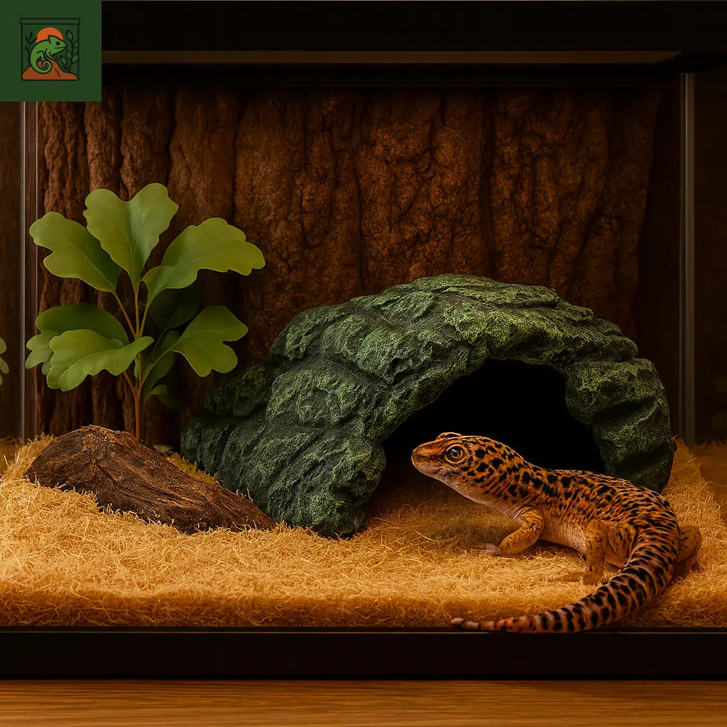 Grotte en Résine pour Terrarium – Cachette Imitation Roche Naturelle