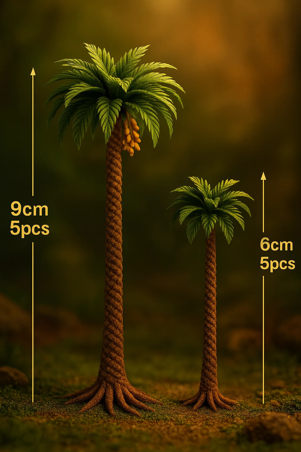 Mini Palmiers Artificiels pour Terrarium – Décor Tropical