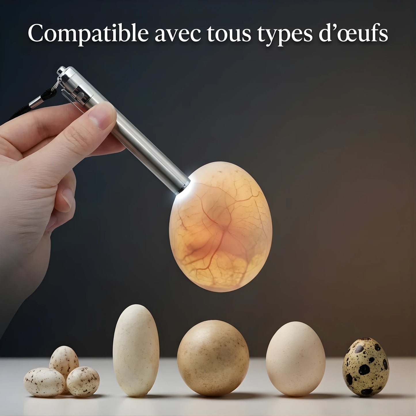 Mire Œuf LED pour Reptiles et Terrarium