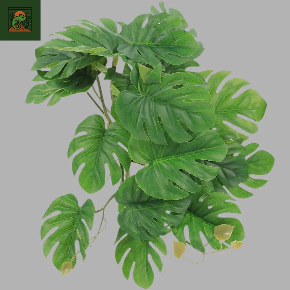 Plante Suspendue Artificielle avec Ventouse pour Terrarium – Liane Plastique pour Reptiles et Crustacés - LeTerrarium