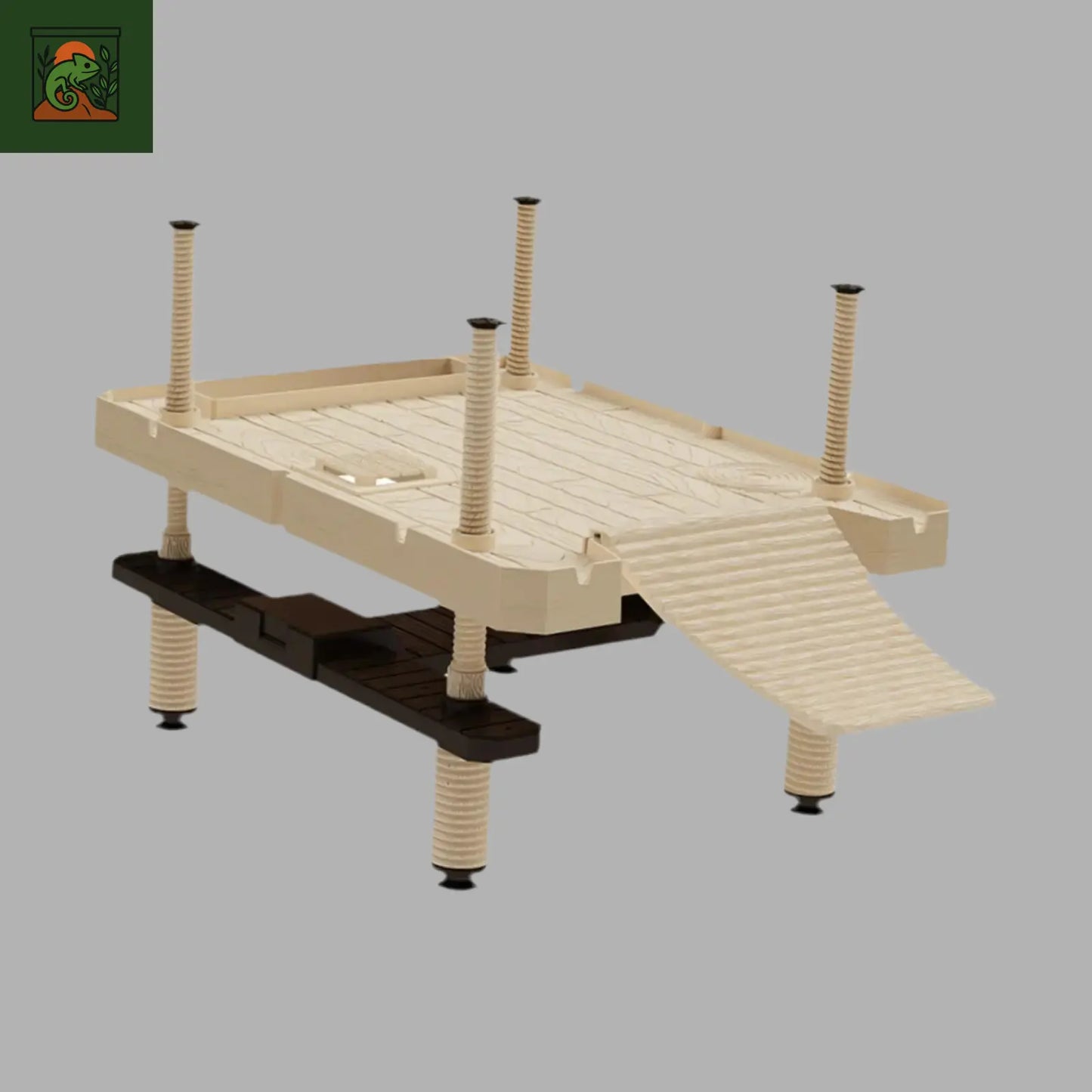 Plateforme Flottante pour Tortue – Rampe d’Escalade et Zone de Repos pour Terrarium Aquatique - LeTerrarium