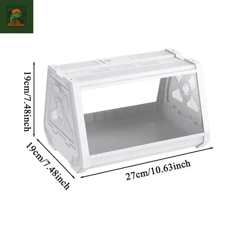 Terrarium de Cages pour Reptiles, habititat ventilé anti-fuite, parc d'alimentation Portable pour tortue, araignée, serpent, grenouilles