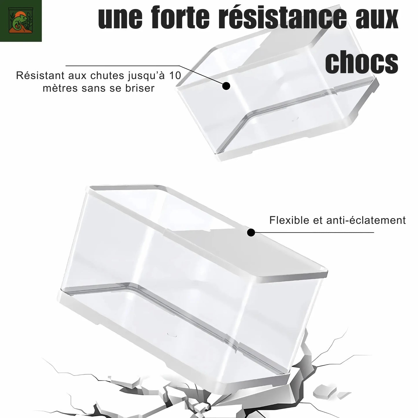 Terrarium Réservoir de Tortue – Vivarium Aquatique Résistant