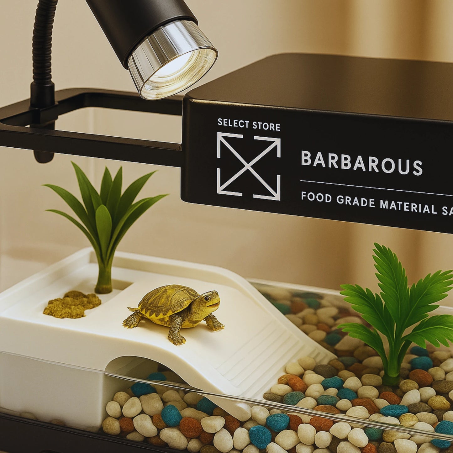 Terrarium Vivarium pour Tortues – Bac Moderne avec Plateforme