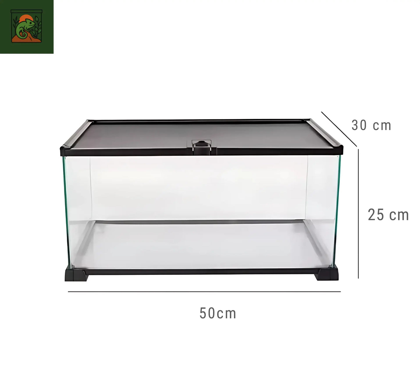 Terrarium avec Couvercle Coulissant (50 × 25 × 30 cm)