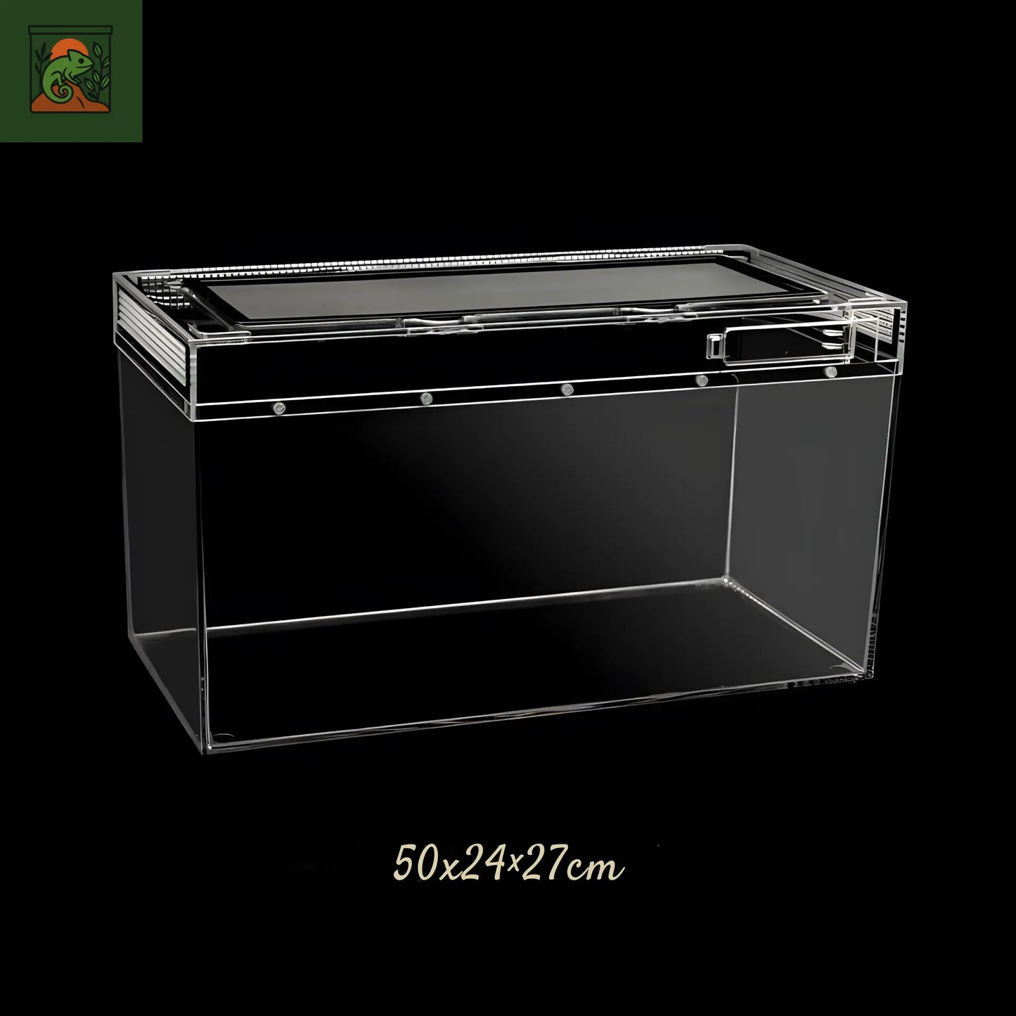 Terrarium carré en acrylique transparent – Léger et durable pour reptiles