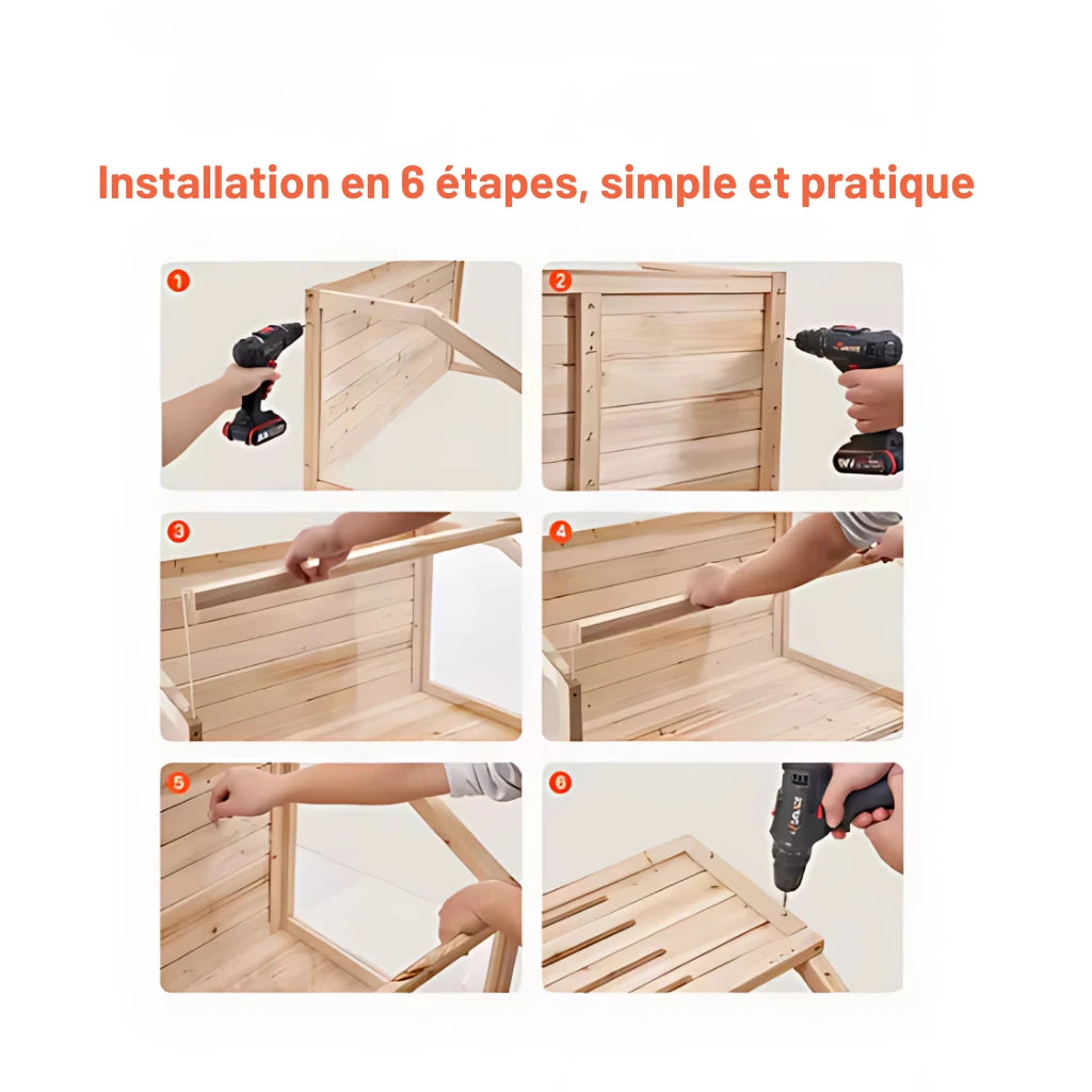 Terrarium Extérieur en Bois & PVC Transparent