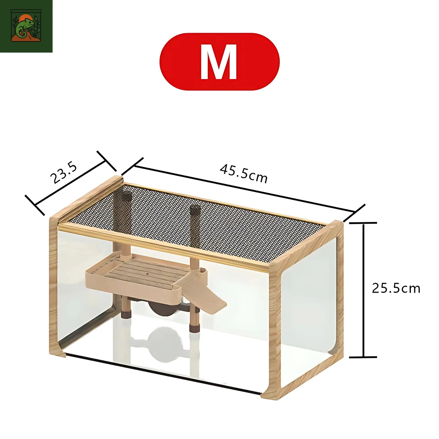 Terrarium en Bois et en Verre avec Plateforme Intégré