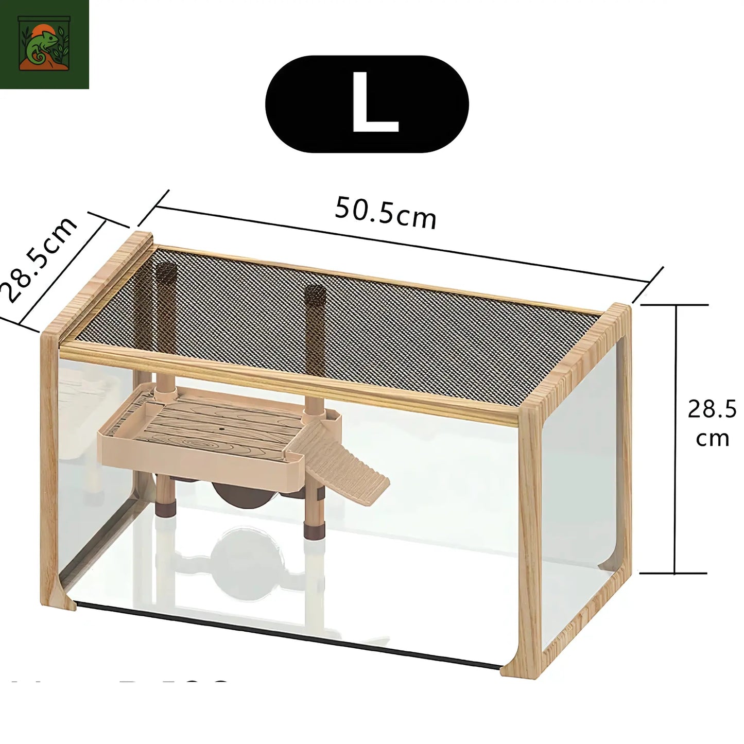 Terrarium en Bois et en Verre avec Plateforme Intégré