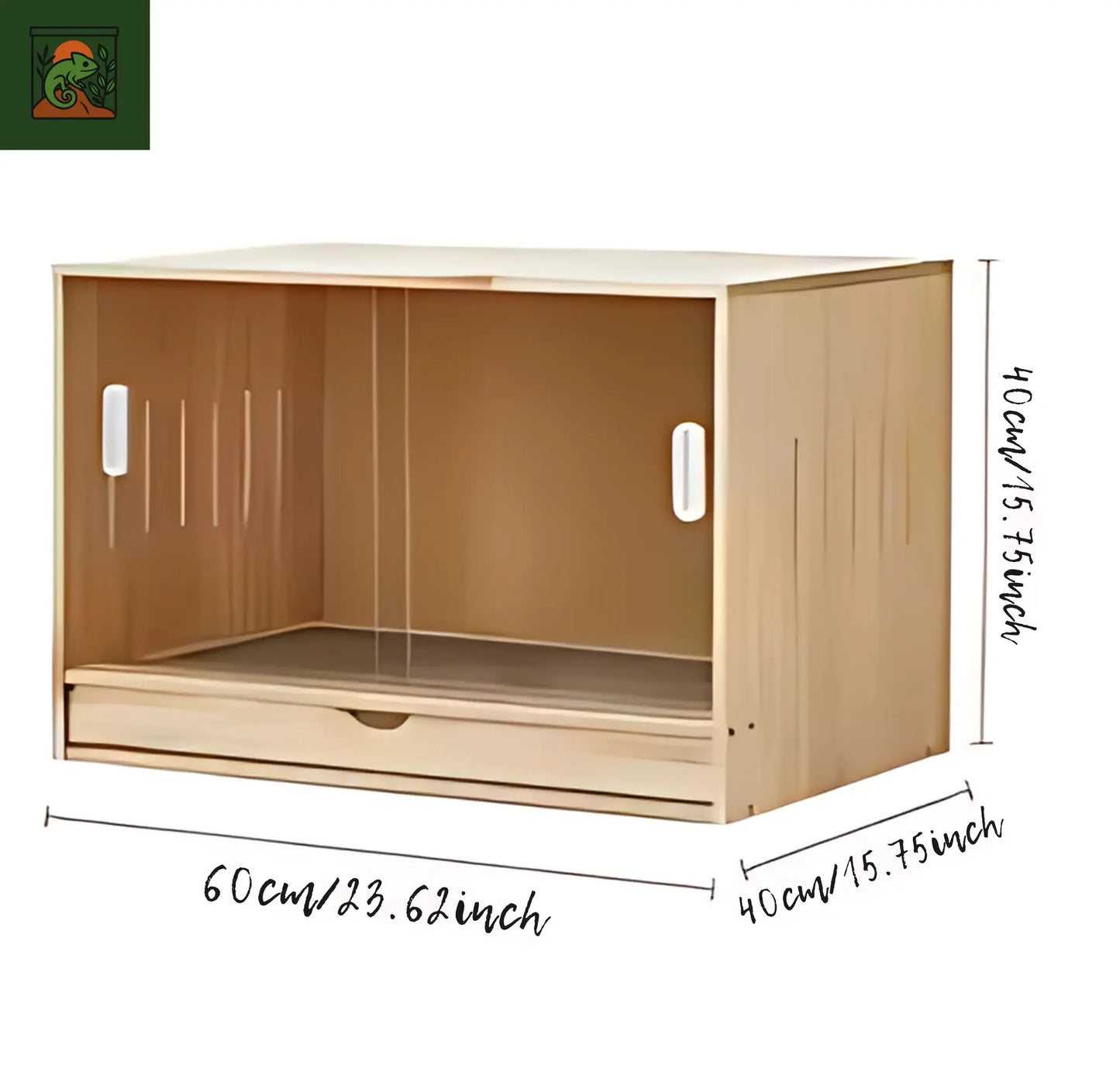 Terrarium en Bois pour Tortue – Grand Vivarium avec Façade Acrylique