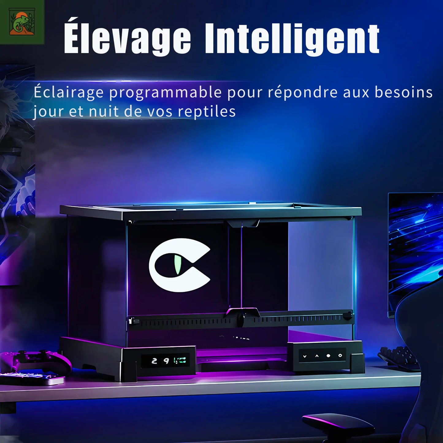 Terrarium en Verre Intelligent – Habitat Futuriste & Premium