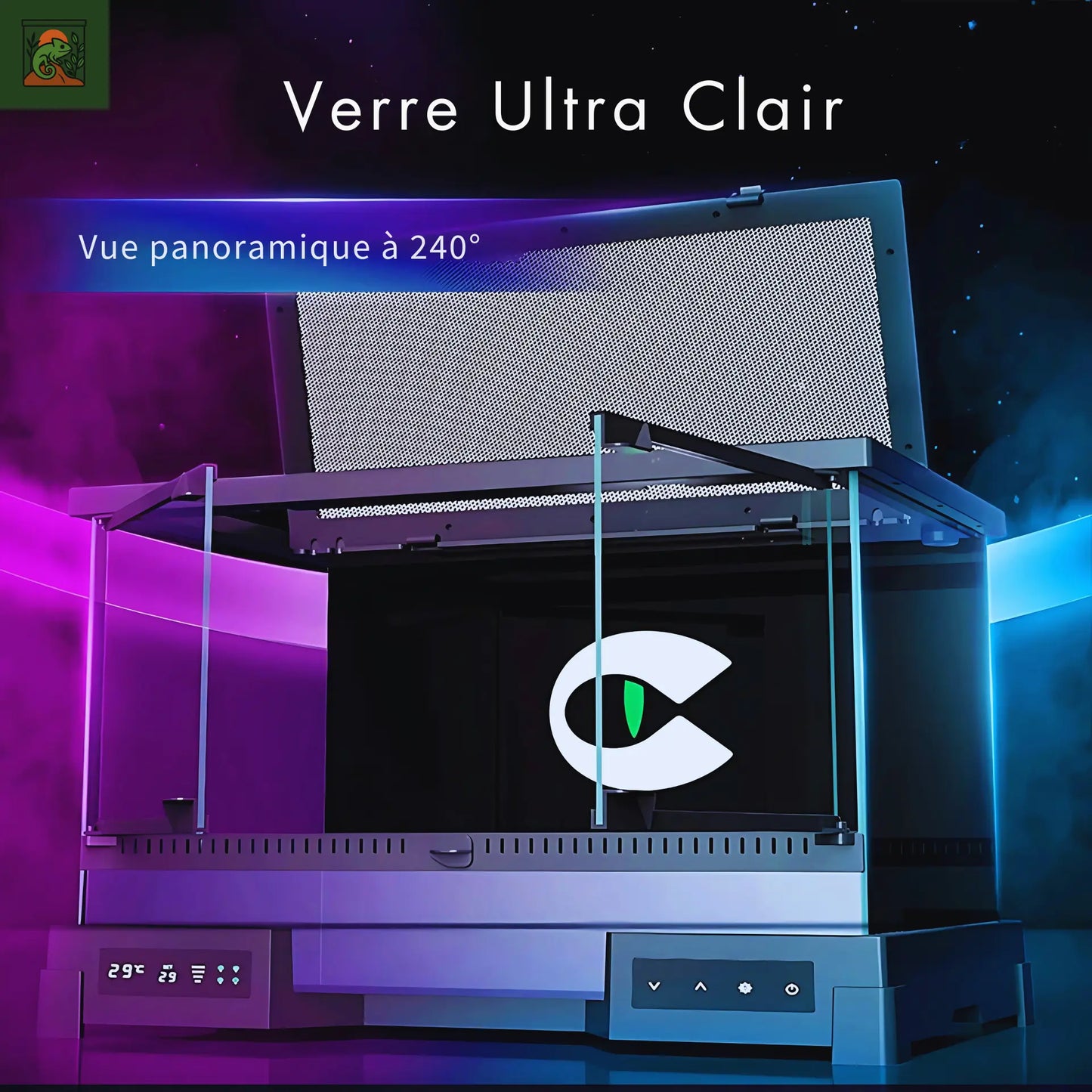 Terrarium en Verre Intelligent – Habitat Futuriste & Premium