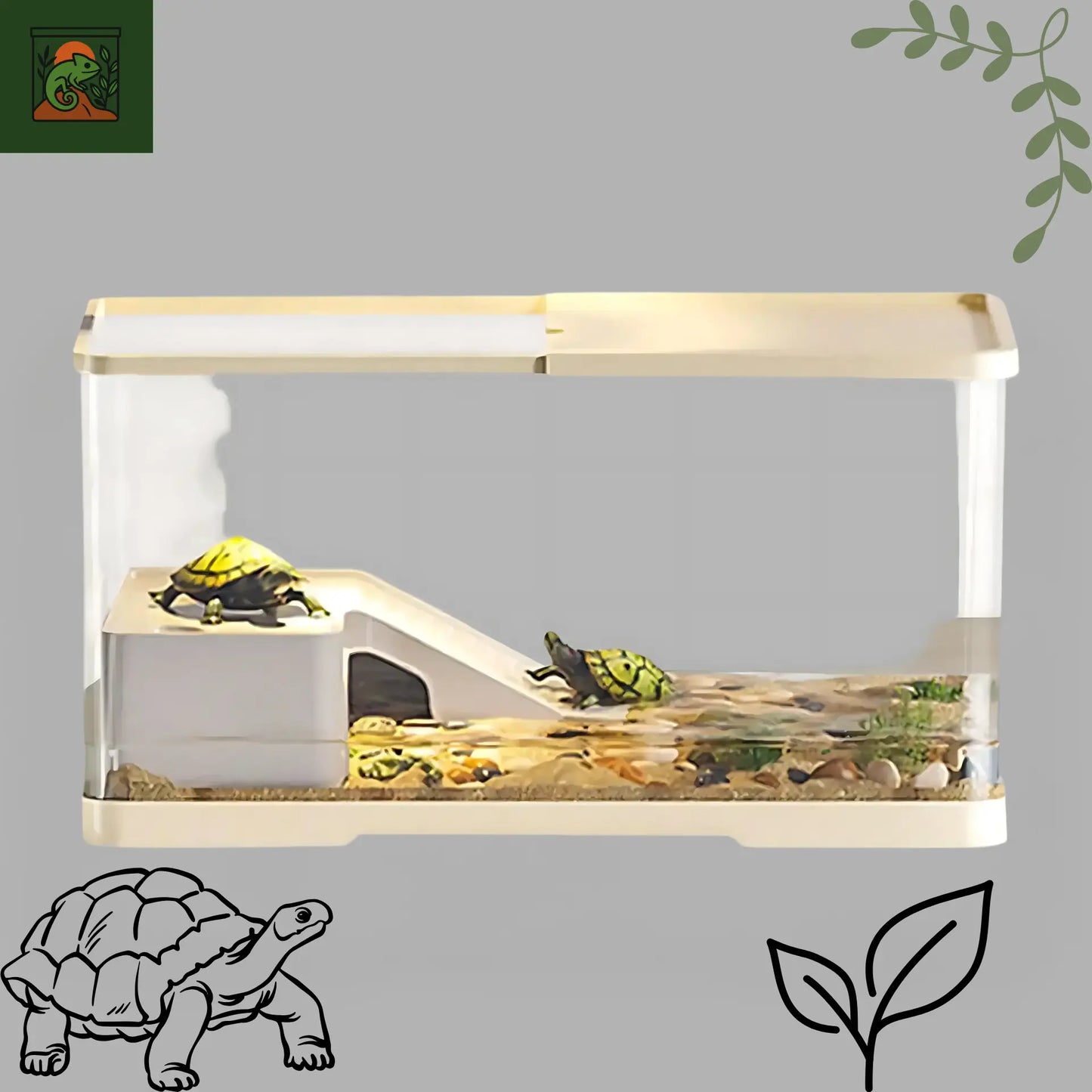 Terrarium en acrylique aménagé
