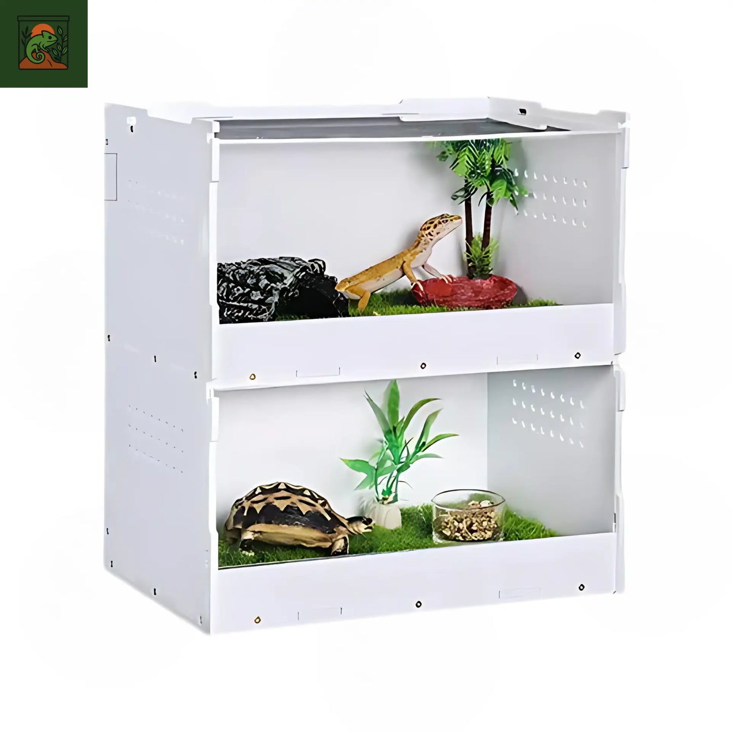 Terrarium en acrylique empilable – Habitat pratique, modulable