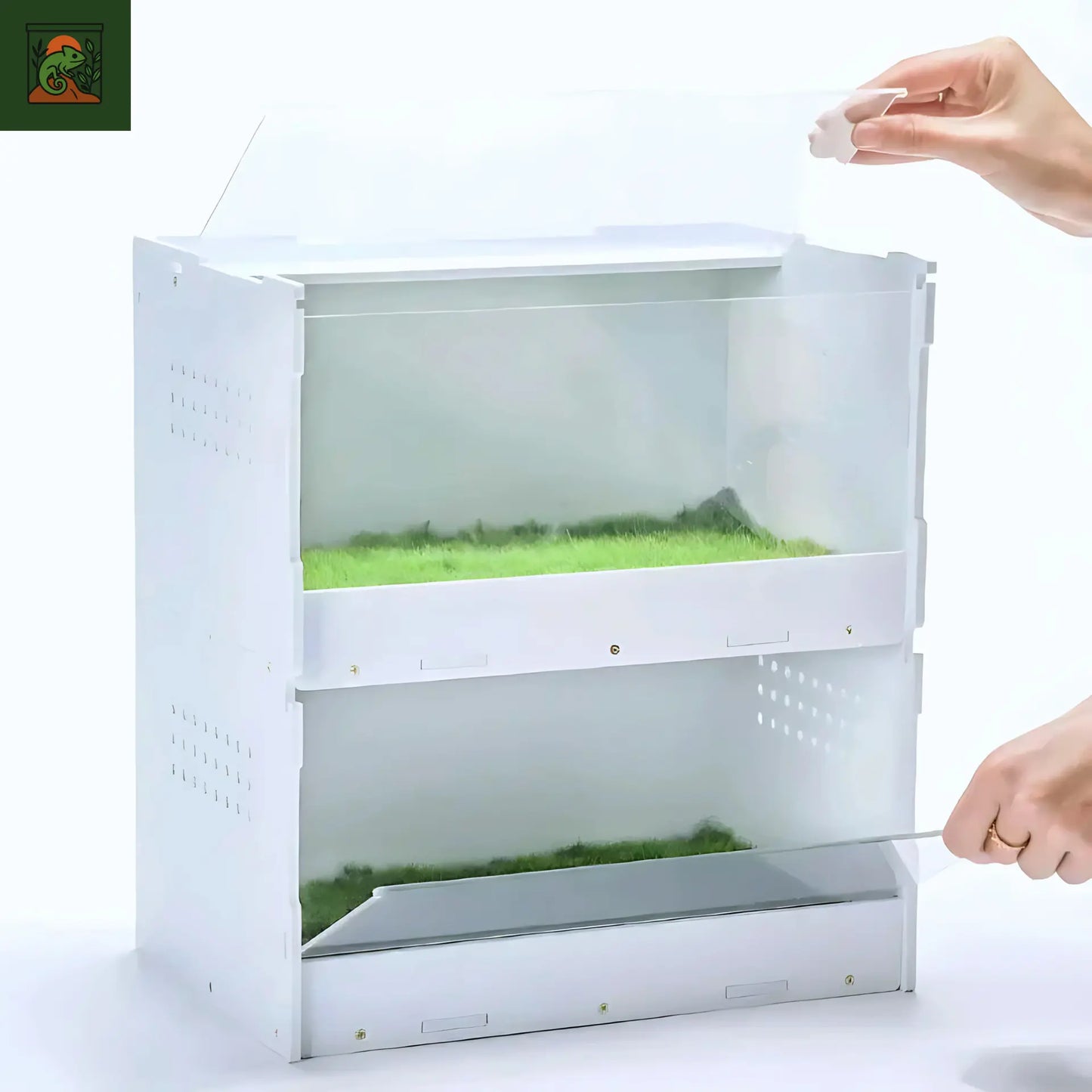 Terrarium en acrylique empilable – Habitat pratique, modulable