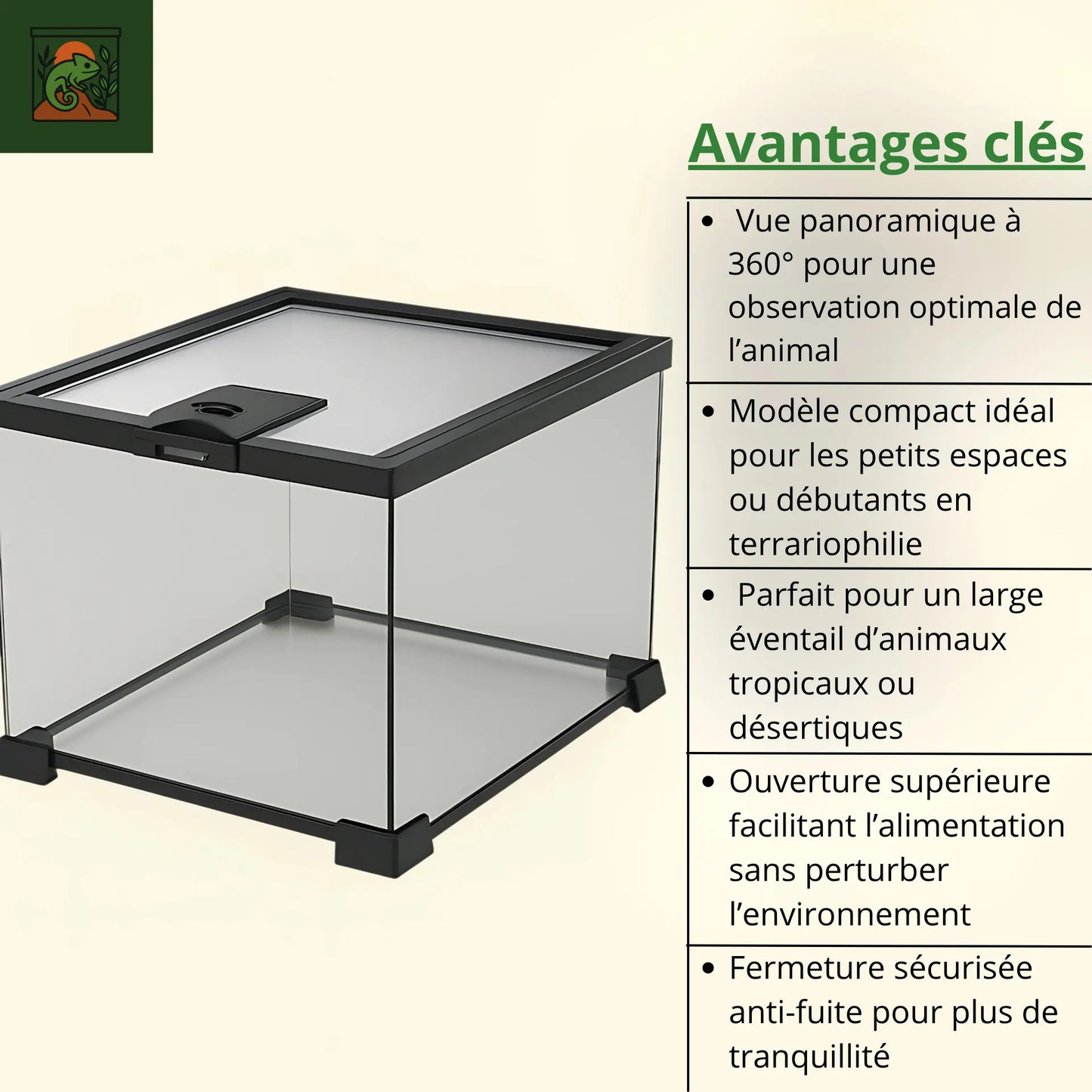 Terrarium pour Reptiles et Amphibiens
