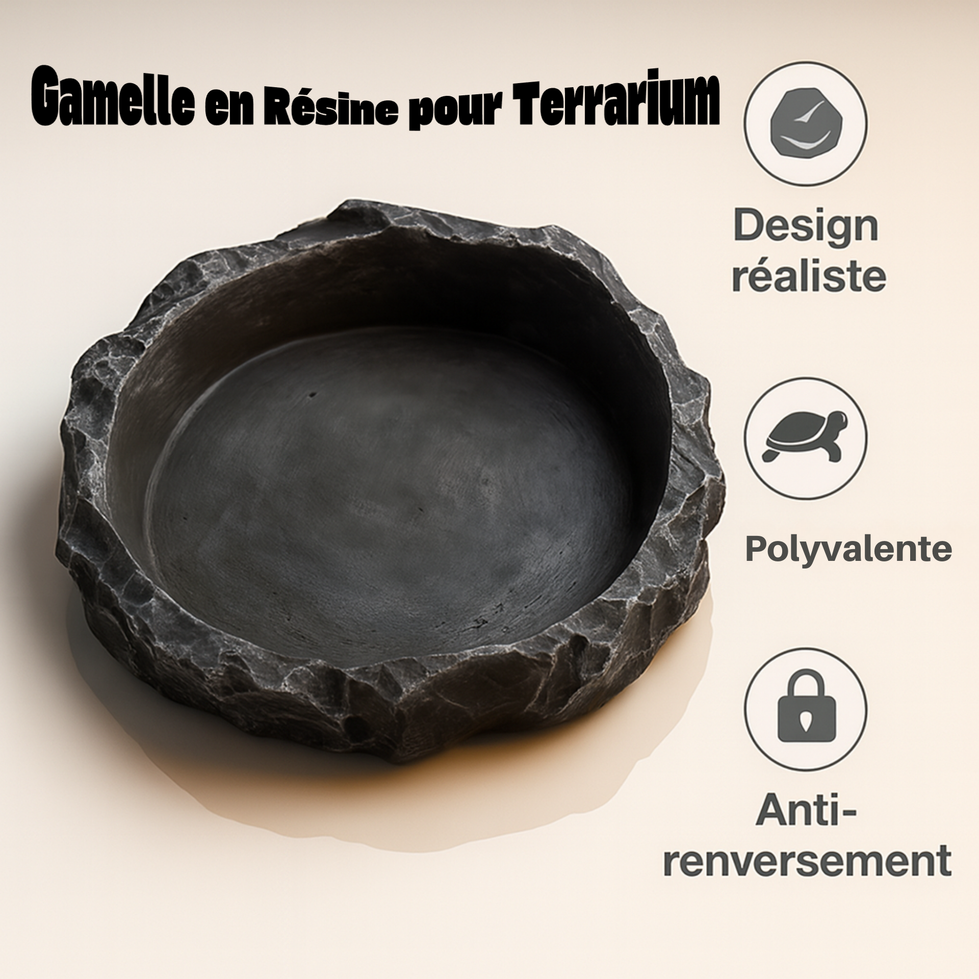 Gamelle en Résine pour Terrarium 