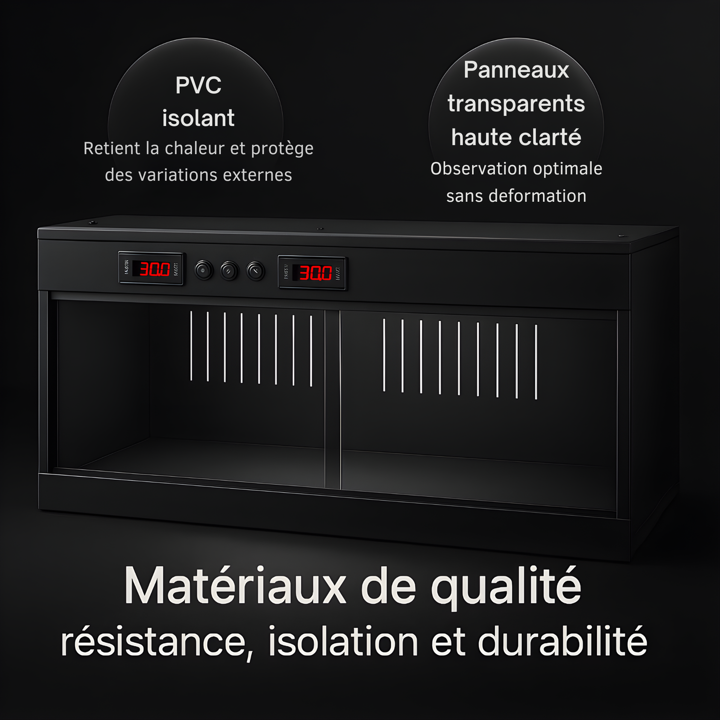 Terrarium en PVC noir 