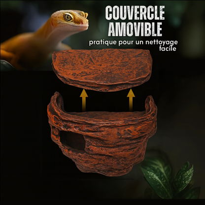 Cachette en Roche pour Terrarium – Abri Suspendu 