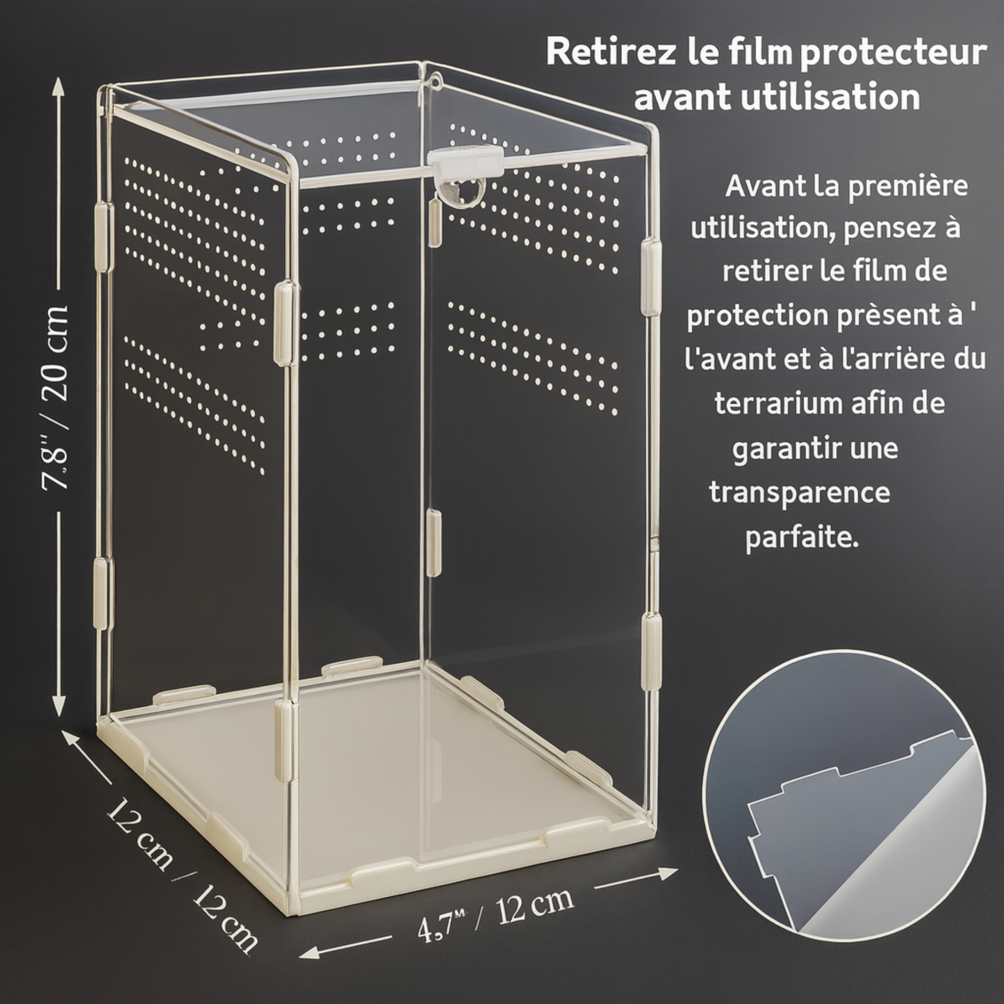 Terrarium Transparent en Acrylique Vertical 
