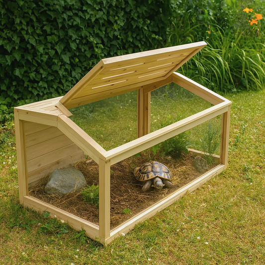 Terrarium Extérieur en Bois & PVC Transparent 