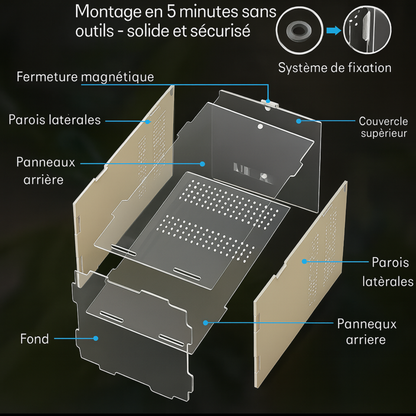 Terrarium Transparent en Acrylique Vertical 