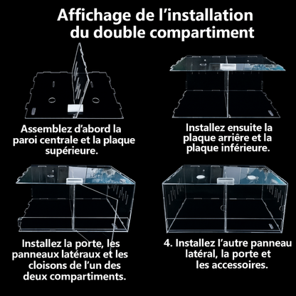 Terrarium en Acrylique à 4 Compartiments 