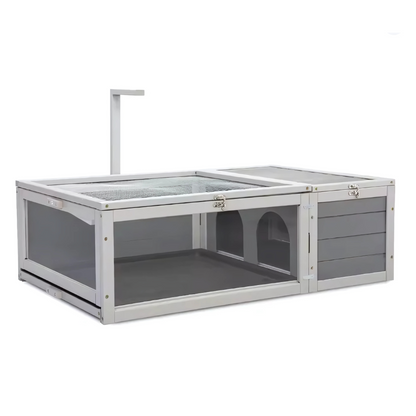 Terrarium Enclos en Bois, Sécurisé et Élégant pour Tortue 
