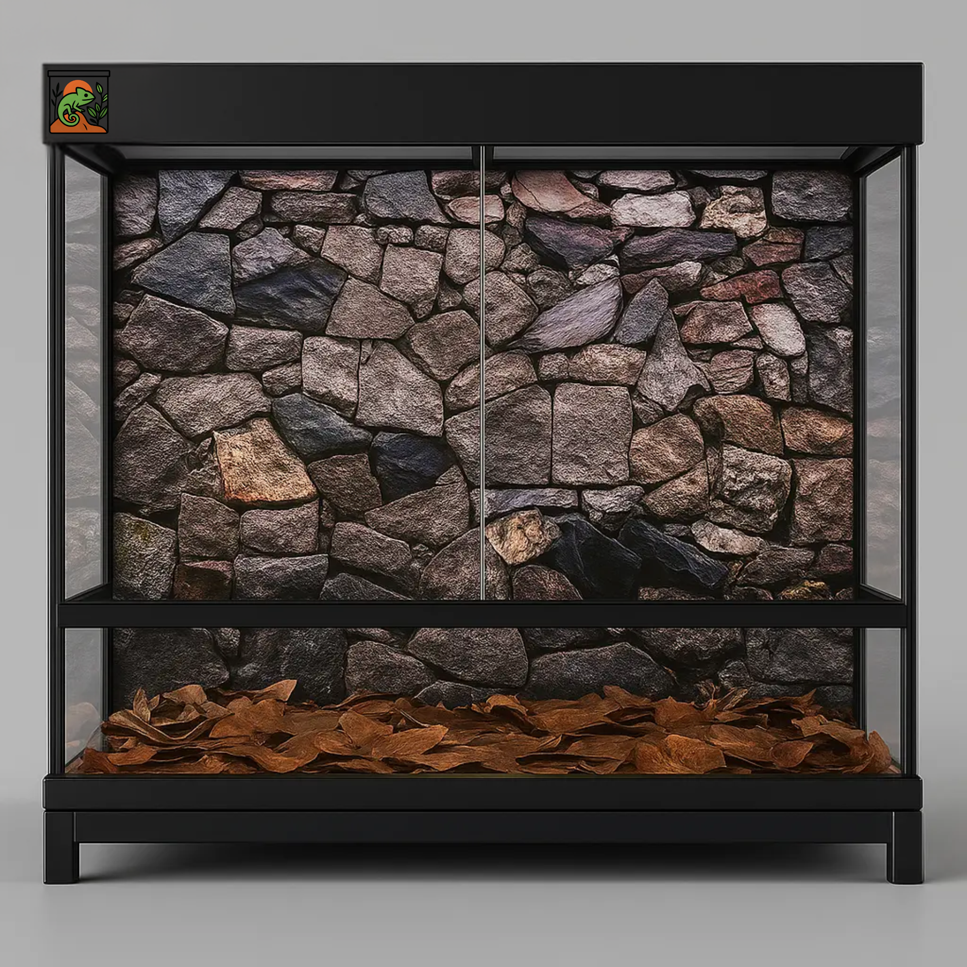 Poster de Fond pour Terrarium - Style roche 3D 