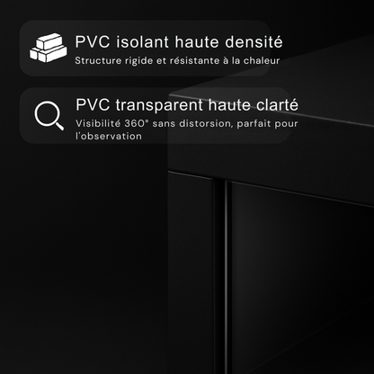 Terrarium en PVC noir 