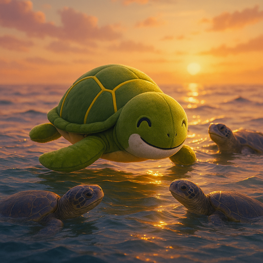 Peluche Tortue 35 cm – Texture Moelleuse & Câlins Tendres 