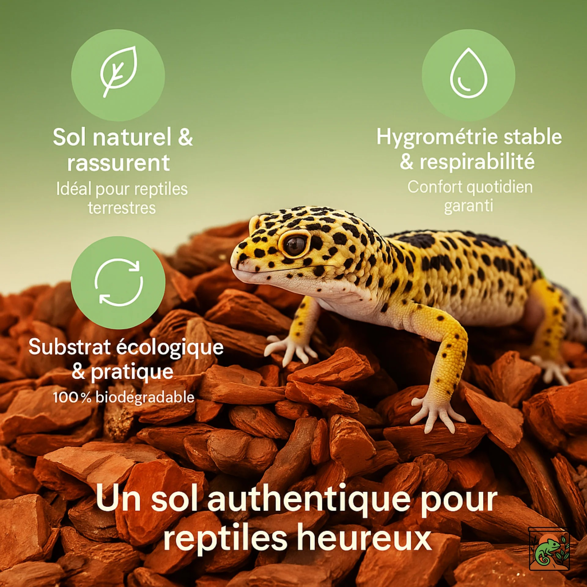 Substrat pour Terrarium 500g - Litière Écorce 