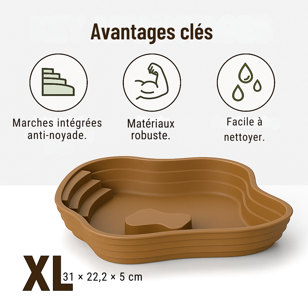 Bassin Solide pour Terrarium – Point d’Eau Naturel & Polyvalent 