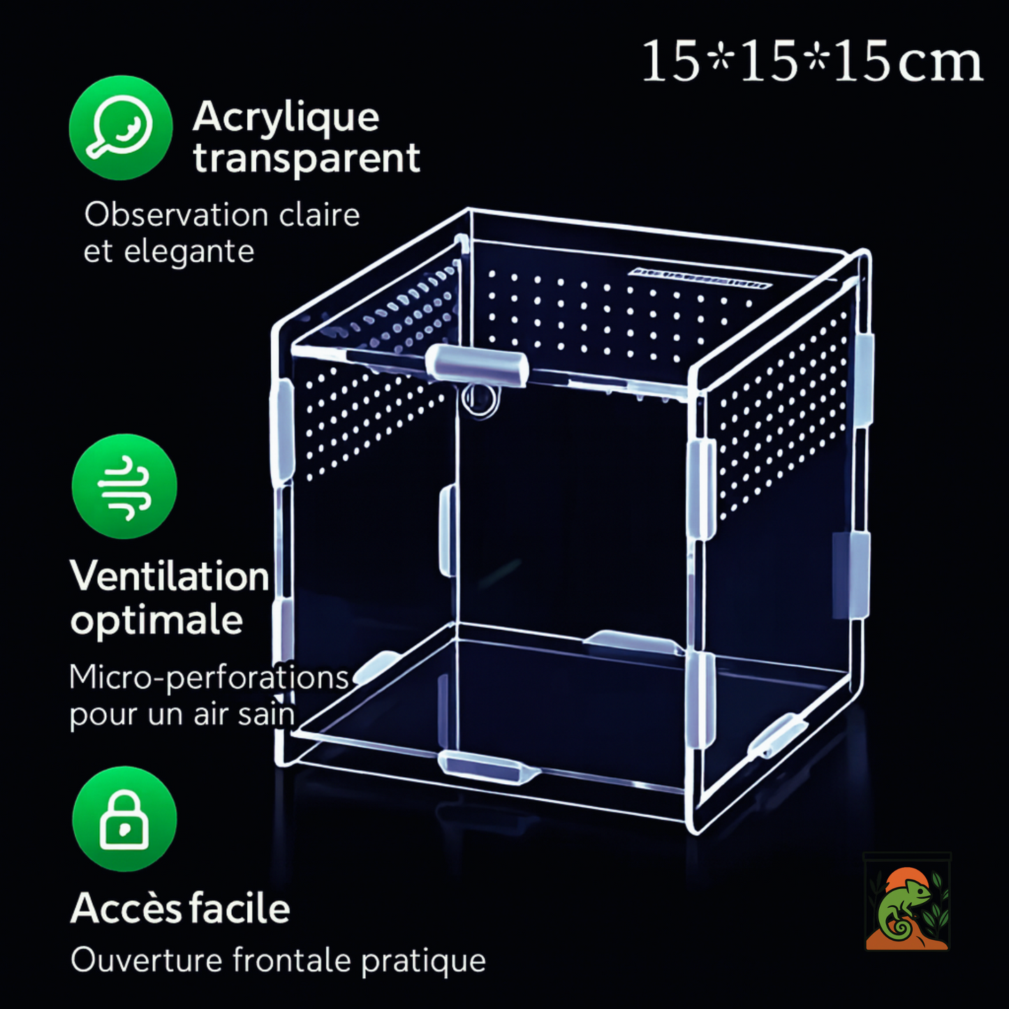 Terrarium Transparent en Acrylique Vertical 