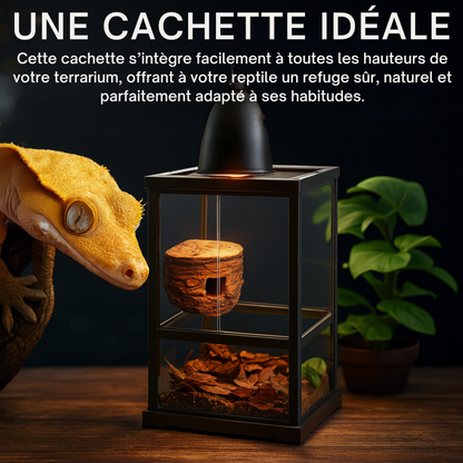 Cachette en Roche pour Terrarium – Abri Suspendu 